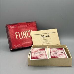Flinch Card Game Set in Red and White